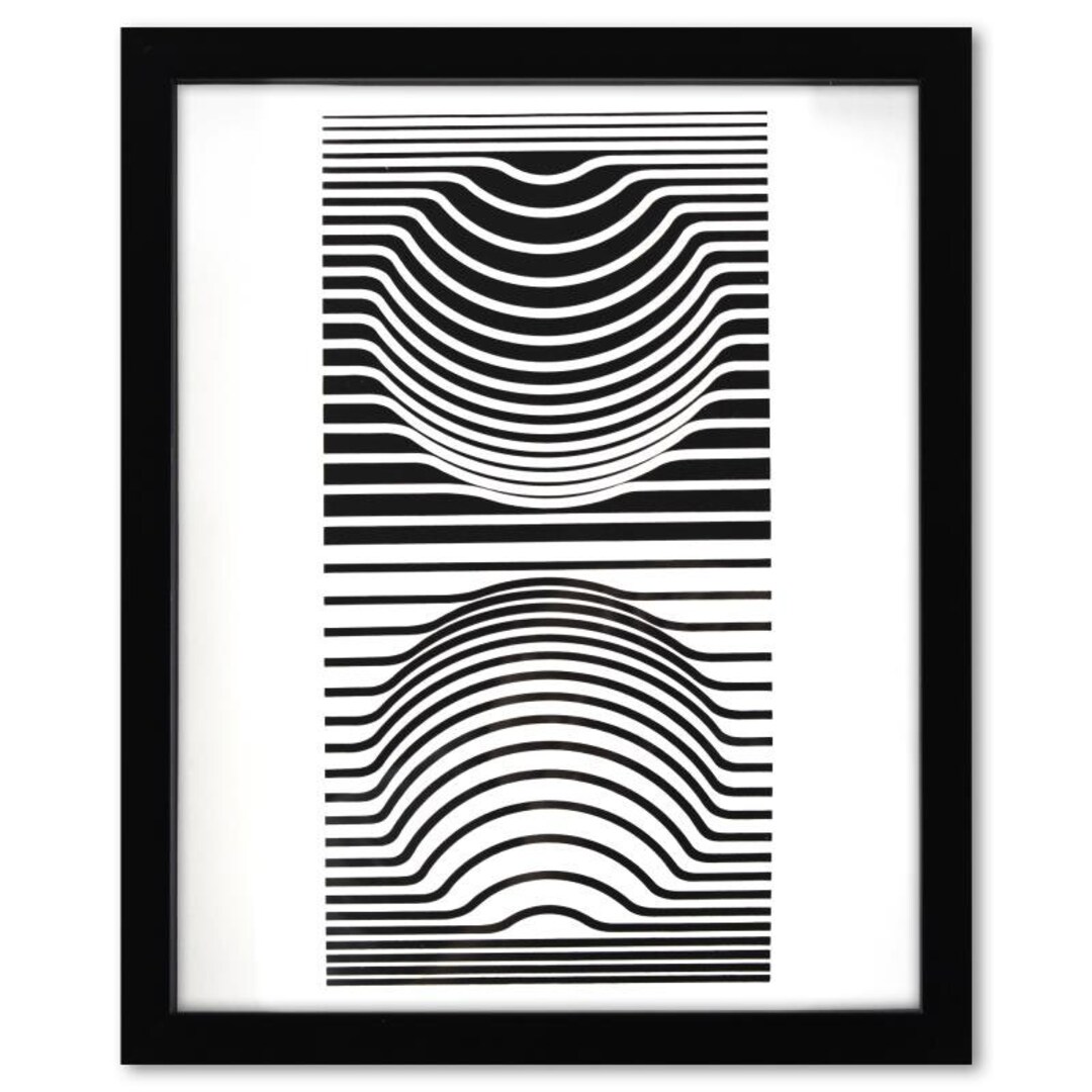 Victor Vasarely、CTA103A、希少画集画、新品額装付 Victor Vasarely、CTA103A、希少画集画、新品額装付 Victor Vasarely