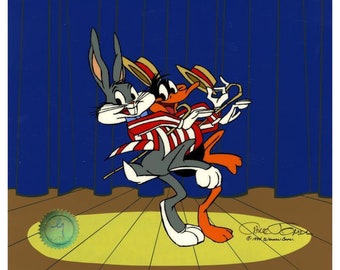 Chuck Jones "Bugs And Daffy: Curtain Call" Hand Signed, Hand Painted Limited Edition Sericel.