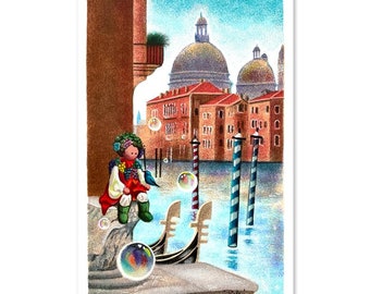 Gandolfi Peterg', "Little Angel" Limited Edition Serigraph, Numbered and Hand Signed with Letter of Authenticity.