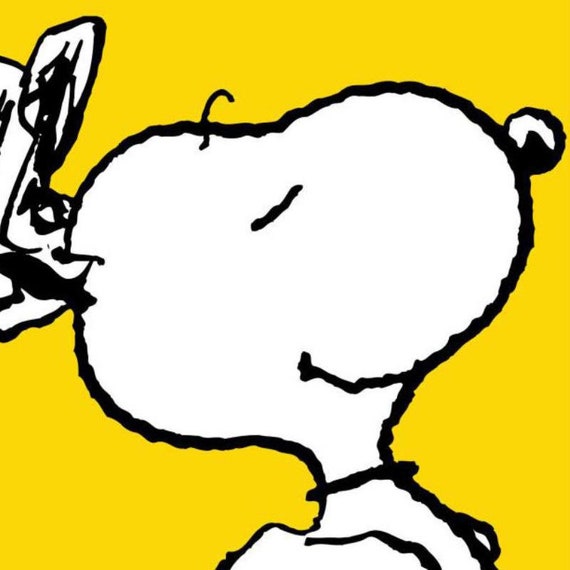 バナー SNOOPY☆イエロー Snoopy 'yellow' Canvas Print: Limited Edition Fine Art (40
