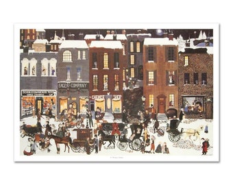 Deneille Spohn Moes Lithograph: "In Memory of Dickens" Signed Limited Edition