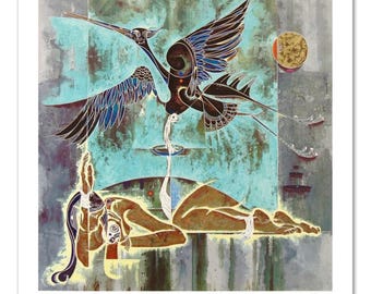 Lu Hong "Arouse" Serigraph: Limited Edition, Hand-Signed