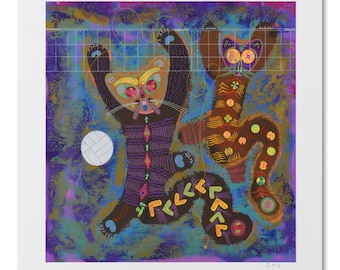 Lu Hong Kitty Camp Serigraph: Signed Limited Edition Art Print