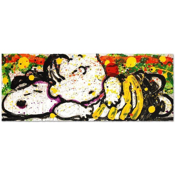 Tom Everhart Snoopy Lithograph: Snooze Alarm Boogie, Hand-signed