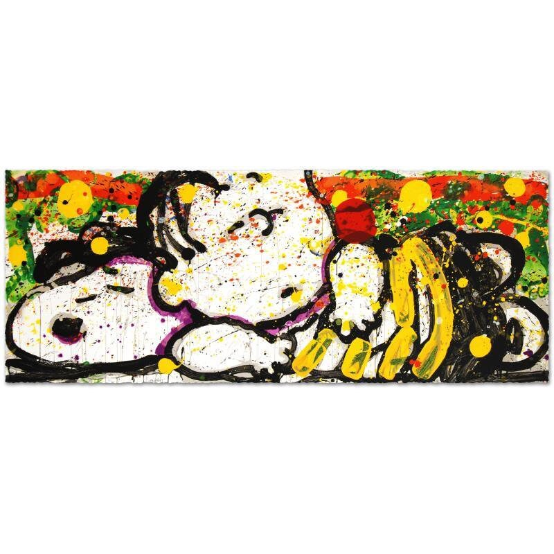 Tom Everhart Snoopy Lithograph: Snooze Alarm Boogie, Hand-signed