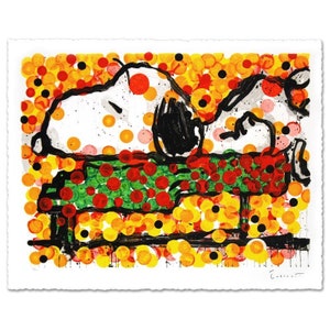 By Renowned Charles Schulz Protege, Tom Everhart "Play that Funky Music" Limited Edition Hand Pulled Original Lithograph.