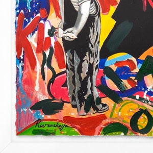 Nastya Rovenskaya, "Dreaming" Framed One-of-a-Kind Mixed Media, Hand Signed with Letter of Authenticity. image 2