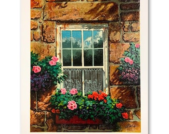 Anatoly Metlan Serigraph: "Beyond Our Window" Limited Edition, Hand Signed