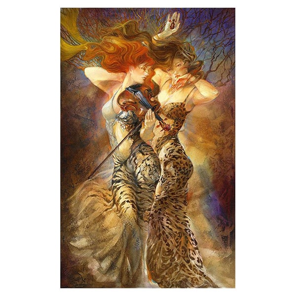 Lena Sotskova, "Revelation" Hand Signed, Artist Embellished Limited Edition Giclee on Canvas with COA.