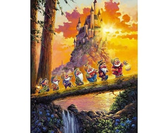 Snow White and the Seven Dwarfs Walt Disney Fine Art Rodel