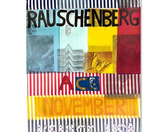 Robert Rauschenberg Vintage 1977 Poster (36.5" x 50") - Letter of Authenticity
