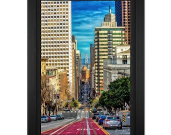 Jongas "Buzz Town" Framed Cityscape Photograph: Signed Limited Edition