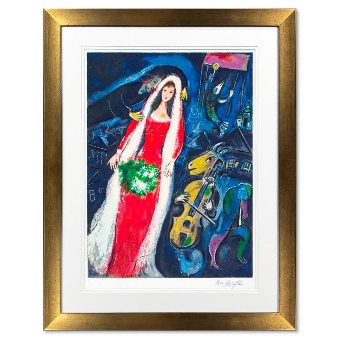 Marc Chagall、Fenetre au village、希少画集画 Marc Chagall (1887-1985), 