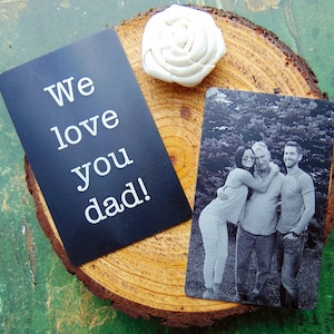 Metal Picture Wallet Insert Engraved Wallet Card Photo Personalized for Husband Boyfriend Dad Engraving Father&#39;s Fathers Day Gift for him