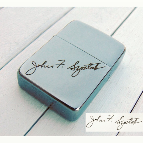 Personalized Signature Zippo Vintage Look Gift Lighter Handwritten Custom Engraved 1941 Gift Boyfriend Dad Husband Son Brother Handwriting