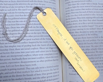 Personalized Handwriting Engraved Bookmark: Custom Memorial Gift