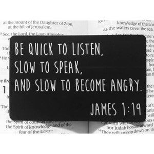 Bible Verse Engraved Wallet Insert, Bible Study Gift, Inspirational, The Good Book, Baptism Gift, Confirmation Gift, First Communion Gift