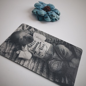 Foto personalizada Tarjeta de billetera Imagen Insertar nueva mamá papá padre abuelo aniversario boda novia novio regalo