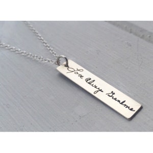 Handwritten Jewelry Cute Custom Necklace Meaningful Jewelry Personalized Handwriting or Font Engraved Christmas Gift For Her Girl Mom Wife