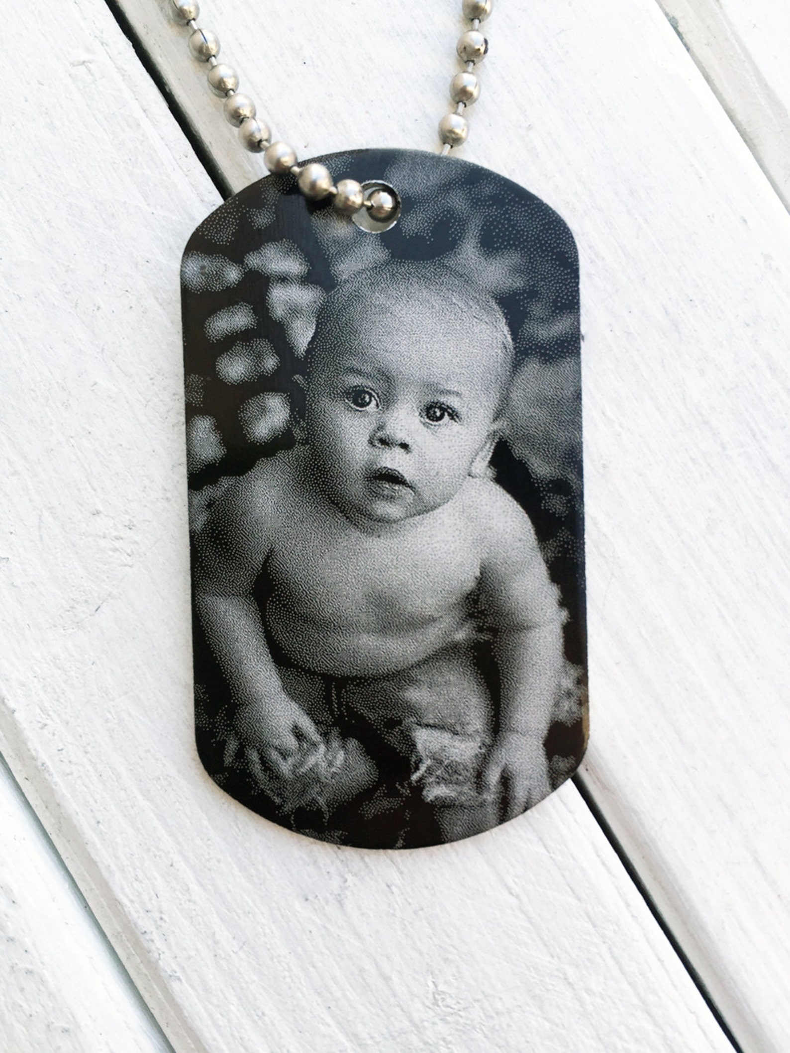 Picture Photo Dog Tag Necklace Custom Unique Personalized Gift Etsy