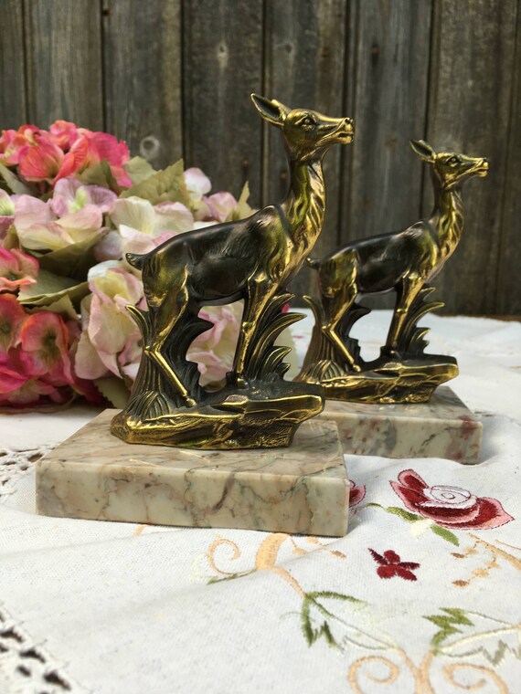 2 Klamry Do Książek Sarna Bambi Sztuka Dekoracyjna Marmur Etsy