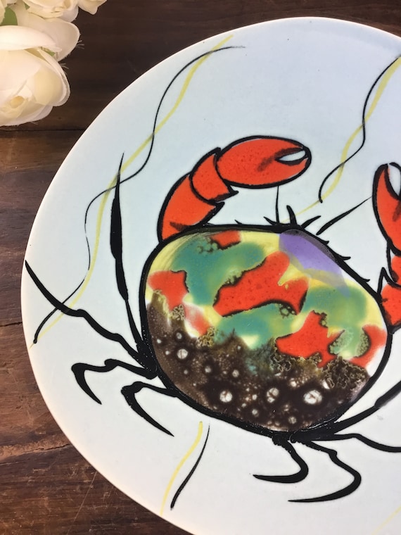 French Fish Plate Crab Lobster Shellfish Seafood Etsy Singapore