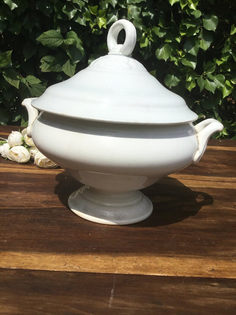 French Antique Soup Tureen with Lid Dish Serving Bowl Etsy