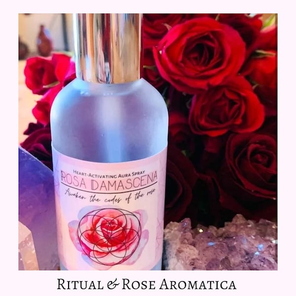 Rosa Damascena Natural Rose Aura Spray | Rose Body Spray | Rose Room Spray | Natural Rose Fragrance | Rosewater mist