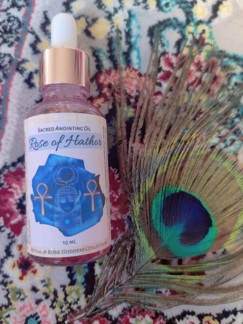 Rose of Hathor Anointing Oil, Goddess oils, Natural Aromatherapy oil, Natural Fragrance, Natural Perfume, goddess essential oils image 2