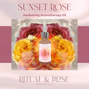 SunSet Rose Aromatherapy Oil 10ml Roll-on | Natural Fragrance for Her | Aphrodesiac Aromatherapy Oil | Sensual Essential Oil | Sacral Chakra