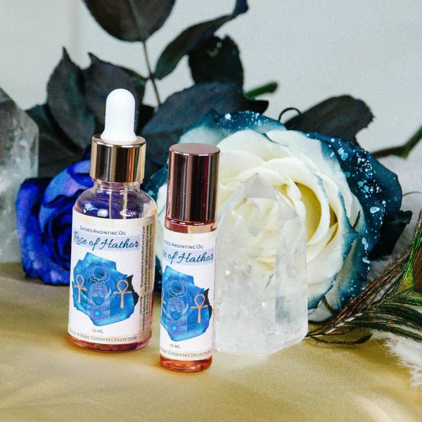Rose of Hathor Anointing Oil, Goddess oils, Natural Aromatherapy oil, Natural Fragrance, Natural Perfume, goddess essential oils