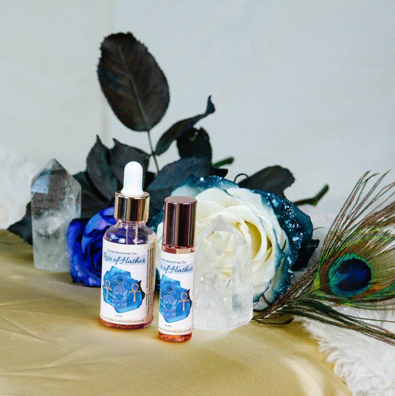 Rose of Hathor Anointing Oil, Goddess oils, Natural Aromatherapy oil, Natural Fragrance, Natural Perfume, goddess essential oils image 3