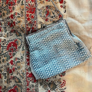 Antique Overshot Woven Frame Purse