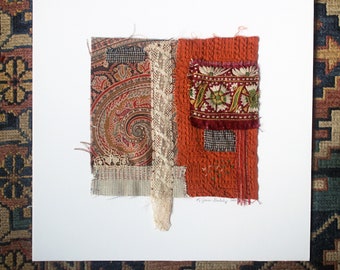 antique & vintage textile collage