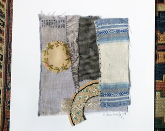 antique & vintage textile collage