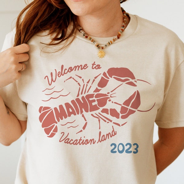 T-shirt Orange Maine Lobster 'the Way Life Should Be' - Taille M, Occasion Très Bon état