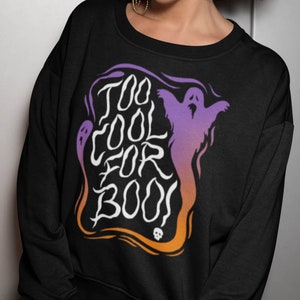 Halloween-spooksweater, leuk Halloween-sweatshirt, om af te koelen voor boe-geroep, sweater, grappig Halloween, spookachtig seizoen, handgetekende grafisch shirt