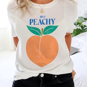 Just Peachy Shirt, Retro Peach Shirt, Fruit Shirt, Summer Vibes Shirt, Beach Shirt, Pop Art Peach, Peach T-Shirt, Peach Tshirt, Peach Core