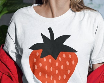Retro Strawberry Shirt, Strawberry Core T-shirt, Oversize