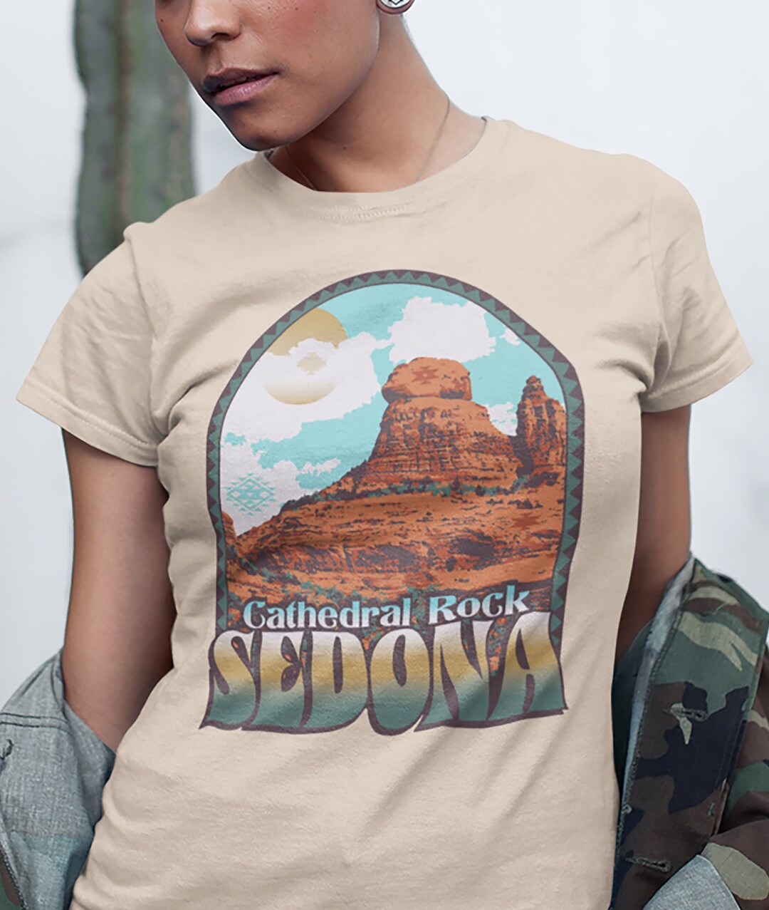 Sedona Arizona Shirt, Cathedral Rock, Southwest BOHO Aesthetic T-shirt