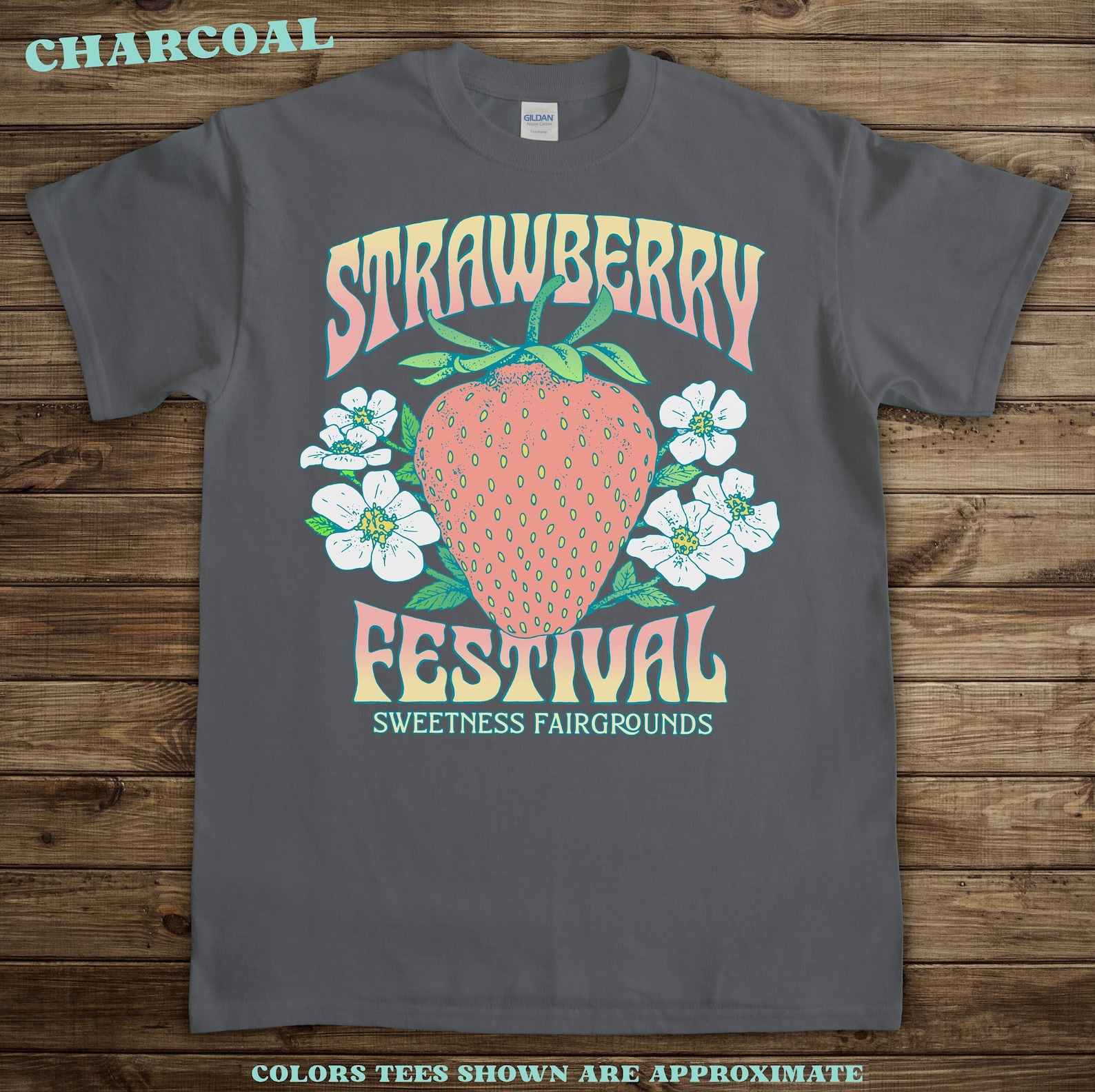 Strawberry Retro Streetwear T Shirt main image 0