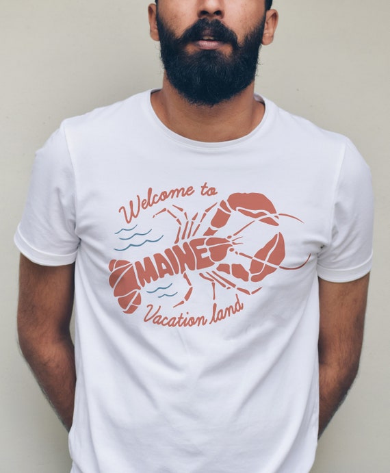 Maine Lobster Shirt, Maine Gift Tshirt, Maine Vacation, Maine Lobster Souvenir Tee, Vacationland T-shirt, Maine Lobster Drawing