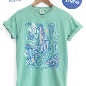 Italy Travel T-Shirt, Retro Italy Fashion tee, Hand Drawn graphic Tee, Casual Wear, Women's Gift, Italy Vacation Tee, Comfort Colors®