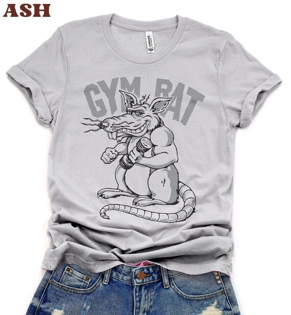 Womens Gym Rat T-Shirt funny cool fitness weightlifting workout gym V-Neck  T-Shirt
