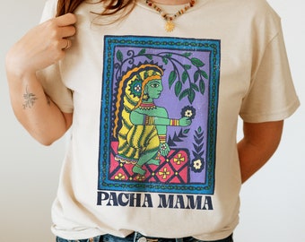 Pacha mama Mother Earth Shirt, Mother Nature Tshirt, Gaia Tee, Andean Spiritual Aesthetic Graphic Tee,  Medicina Feminine spirit Shirt