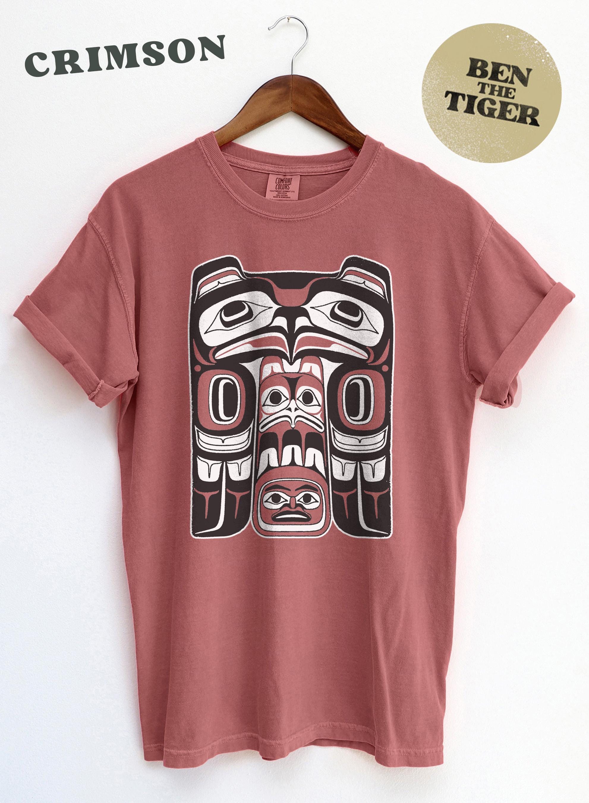 ハイダ族イーグルTシャツ、イーグルメディスンシャツ、コートサ 
