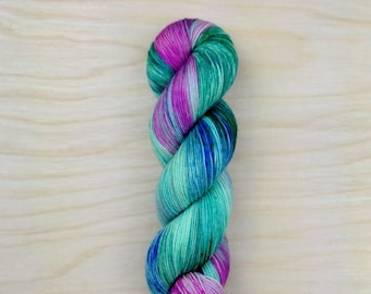 NEON ANIME - Handdyed and Speckled Yarn, Fingering/Sock Weight, 75/25 Merino Wool & Nylon