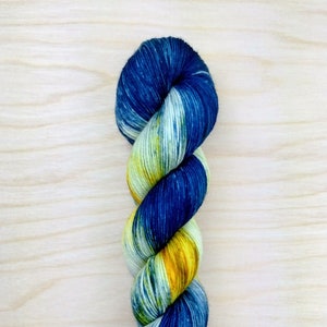 STARRY NIGHT - Handdyed Yarn, Fingering/Sock Weight, 75/25 Merino Wool & Nylon