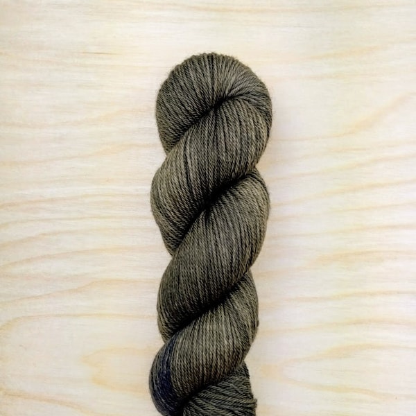 COFFEE - Handdyed Tonal Yarn, Neutral Brown, Fingering/Sock Weight, 75/25 Merino Wool & Nylon