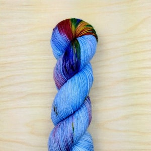 RAINSTORM - Hand Dyed and Speckled Yarn for Mindfulness Crafting, Sock/Fingering 75/25 Merino/Nylon